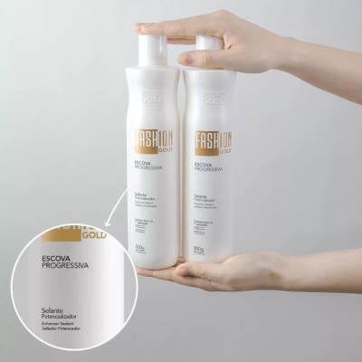 Kit&#x20;Escova&#x20;Progressiva&#x20;Fashion&#x20;Gold&#x20;500ml&#x2705;PRONTA&#x20;ENTREGA