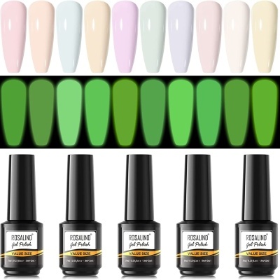 Frascos de verniz em gel Rosalind com amostras coloridas de verniz em gel