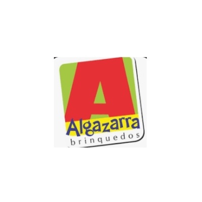 Logótipo da Algazarra brinquedos com letra A vermelha