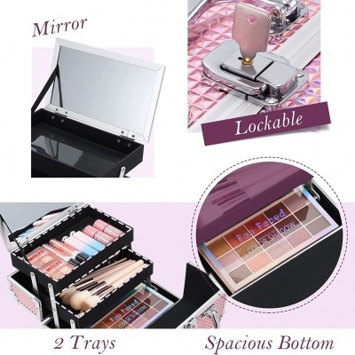 Mala&#x20;Maquilhagem&#x20;Profissional&#x20;Rosa