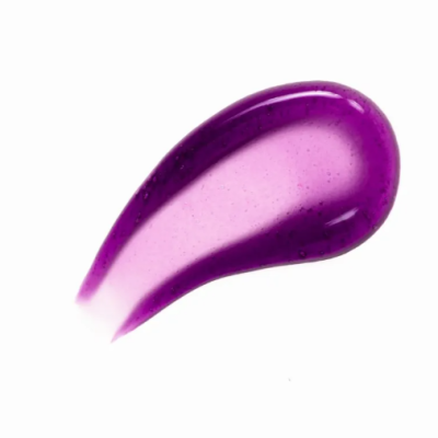 Amostra de gel roxo brilhante sobre fundo branco