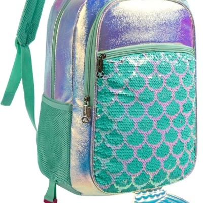 Kit&#x20;de&#x20;Mochila&#x20;com&#x20;Lancheira&#x20;e&#x20;Estojo&#x20;-&#x20;Estilo&#x20;de&#x20;Sereia&#x20;com&#x20;Glitter