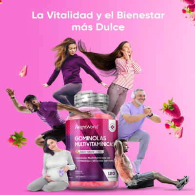 Gomas&#x20;Multivitam&#x00ED;nicas&#x20;e&#x20;Minerais&#x20;120&#x20;Gomas&#x20;Sabor&#x20;Morango