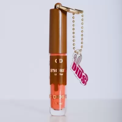 Lip tint com tampa castanha e chaveiro DIDS