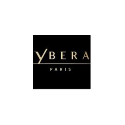 Logotipo preto com texto dourado YBERA PARIS