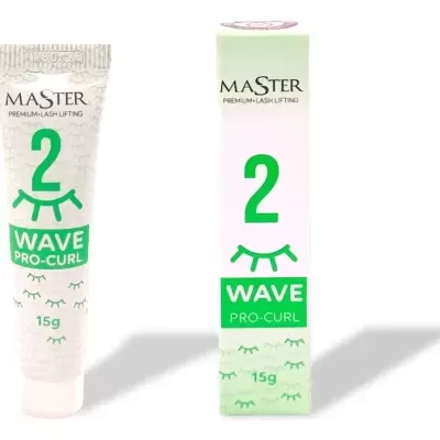 tubo cosmético branco e verde com embalagem da marca Master
