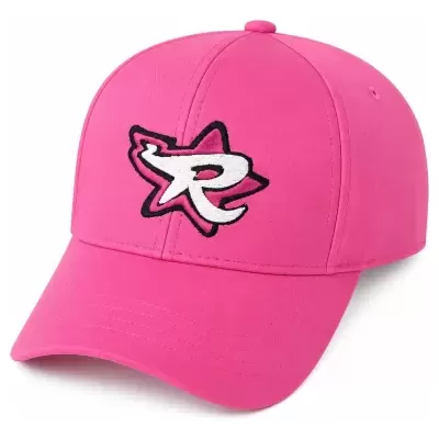 Boné cor-de-rosa com bordado estrela e letra R