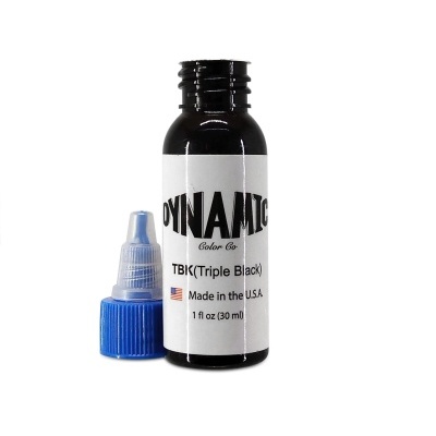 Frasco de tinta preta com tampa azul removida