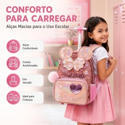 Kit&#x20;Mochila&#x20;de&#x20;Rodinhas&#x20;Infantil&#x20;&#x2B;&#x20;Lancheira&#x20;&#x2B;&#x20;Estojo&#x20;-&#x20;Estilo&#x20;Princesa&#x20;com&#x20;Lantejoulas