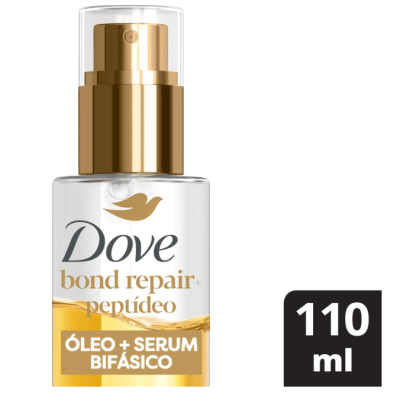 Frasco spray de óleo e sérum Dove bond repair+ peptídeo 110 ml
