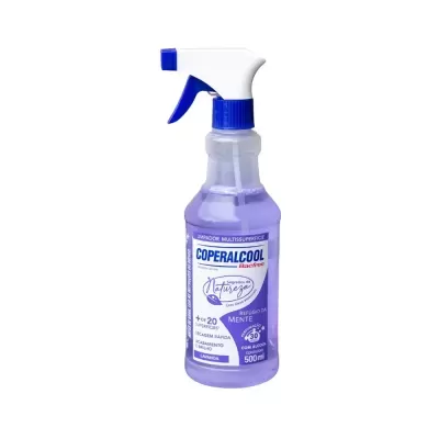 Frasco de spray de limpeza Coperalcool Bacfree lavanda 500ml