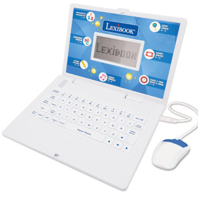 Computador infantil educativo branco da marca Lexibook com rato e teclado integrado