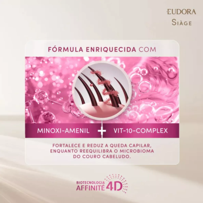 Rótulo de fórmula capilar com Minoxi-Amenil e Vit-10-Complex da Eudora Siàge