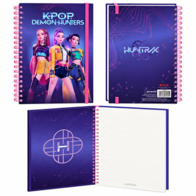 Caderno&#x20;em&#x20;Espiral&#x20;A4&#x20;K-Pop&#x20;Demon&#x20;Hunters&#x20;HUNTR&#x2F;X&#x20;&#x2013;&#x20;Produto&#x20;Oficial&#x2705;PRONTA&#x20;ENTREGA