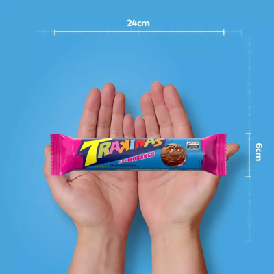 Biscoito&#x20;Recheado&#x20;Sabor&#x20;Morango&#x20;126g&#x20;Trakinas