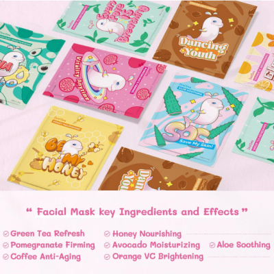 Tend&#x00EA;ncia&#x20;&#x1F680;&#x20;Kit&#x20;14&#x20;M&#x00E1;scaras&#x20;Faciais&#x20;Meninas&#x20;e&#x20;Meninos