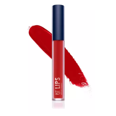 Batom líquido vermelho 361 LIPS com tampa azul