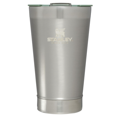 copo térmico Stanley em aço inoxidável com tampa verde