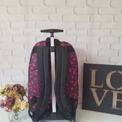 Mochila&#x20;Escolar&#x20;Troller&#x20;&#x20;Emilly&#x20;Vick&#x20;Dos&#x20;Rosas&#x20;com&#x20;Rodinhas