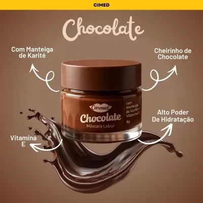 Carmed&#x20;M&#x00E1;scara&#x20;Labial&#x20;Hidratante&#x20;Chocolate&#x20;8g&#x2705;PRONTA&#x20;ENTREGA