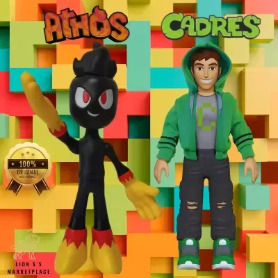 Bonecos&#x20;Kit&#x20;Articulado&#x20;Gamer&#x20;Athos&#x20;25cm&#x20;&#x2B;&#x20;Cadres&#x20;22cm&#x20;Vinil