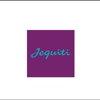Logo Jequiti em fundo roxo