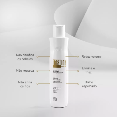 Escova&#x20;Progressiva&#x20;300gr&#x20;Fashion&#x20;Gold&#x2705;PRONTA&#x20;ENTREGA