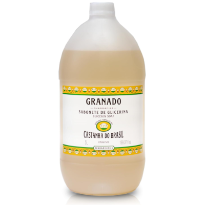 Frasco grande de sabonete de glicerina GRANADO Castanha do Brasil 5 litros
