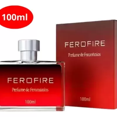 Frasco de perfume vermelho com embalagem igual e selo 100ml