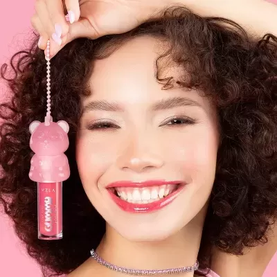 Lip&#x20;Oil&#x20;Gummy&#x20;Panda&#x20;Chaveiro&#x20;Hidratante&#x20;Brilho&#x20;&#x7C;&#x20;Strawberry&#x20;Jelly