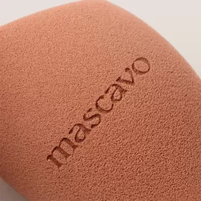 Esponja cosmética de espuma com texto gravado