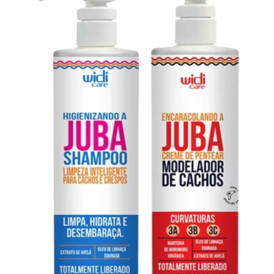 Dois frascos Widi Care shampoo e creme de pentear para cabelos cacheados