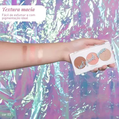 Paleta&#x20;Bff&#x20;Cor&#x20;03&#x20;Vizzela&#x20;Completa&#x20;Contorno&#x20;Blush&#x20;Iluminador