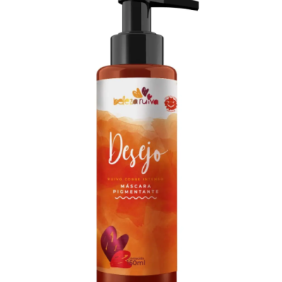 Frasco de máscara pigmentante Desejo ruivo cobre intenso 250ml