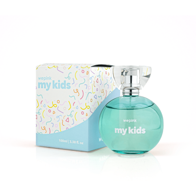 Perfume infantil wepink my kids azul com caixa decorada