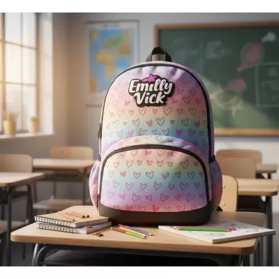 Mochila&#x20;Escolar&#x20;Emilly&#x20;Vick&#x20;Love&#x20;Cora&#x00E7;&#x00E3;o&#x20;Rosa&#x20;18L&#x2705;PRONTA&#x20;ENTREGA