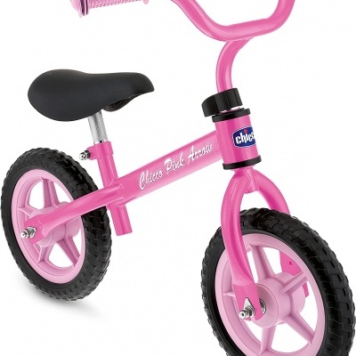 Bicicleta de equilíbrio cor-de-rosa para crianças