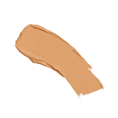 Traço de creme de maquilhagem bege claro com textura cremosa