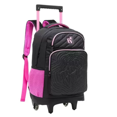 Kit&#x20;Cole&#x00E7;&#x00E3;o&#x20;Emilly&#x20;Vick&#x20;College,&#x20;Mochila&#x20;de&#x20;Rodinhas&#x20;com&#x20;Al&#x00E7;as&#x20;&#x2B;&#x20;Lancheira&#x20;&#x2B;&#x20;Estojo&#x20;Duplo
