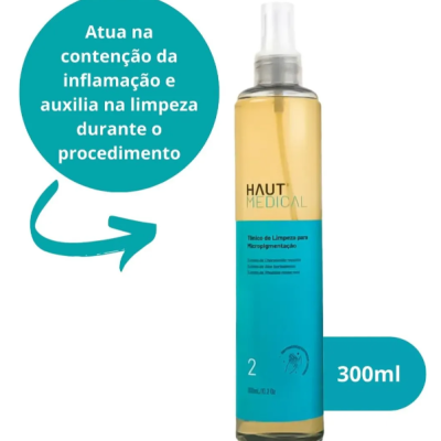 frasco spray HAUT MEDICAL 300 ml com indicação para microagulhamento