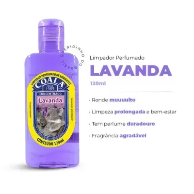Frasco lilás de limpador perfumado de lavanda Coala de 120ml