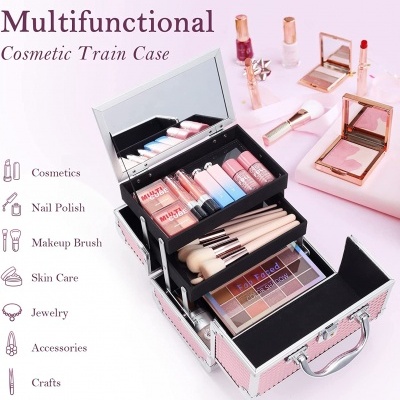 Mala&#x20;Maquilhagem&#x20;Profissional&#x20;Rosa