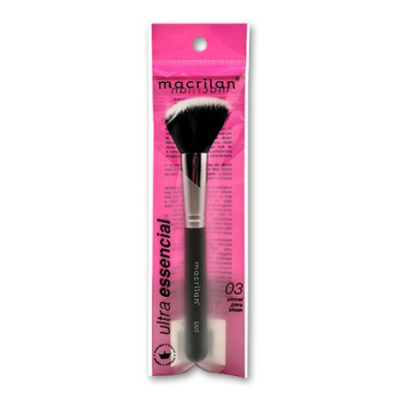 Pincel de maquilhagem Macrilan Ultra essencial em embalagem rosa