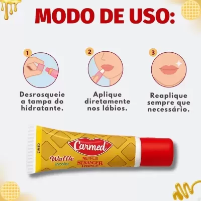 Carmed&#x20;Netflix&#x20;Stranger&#x20;Things&#x20;Waffle&#x20;Incolor&#x20;10g&#x2705;PRONTA&#x20;ENTREGA