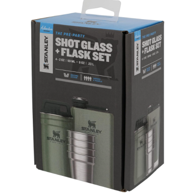 Stanley&#x20;Adventure&#x20;Pre-Party&#x20;&#x2013;&#x20;Set&#x20;de&#x20;Frasco&#x20;&#x2B;&#x20;Copos&#x20;de&#x20;Chupito&#x20;em&#x20;A&#x00E7;o&#x20;Inoxid&#x00E1;vel&#x2705;PRONTA&#x20;ENTREGA