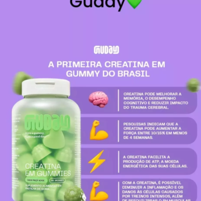 Creatina&#x20;Ma&#x00E7;&#x00E3;&#x20;Verde&#x20;Guday&#x20;-&#x20;Gomas&#x20;60&#x20;Unidades