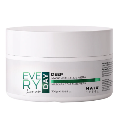 Frasco branco de máscara capilar com rótulo detalhado