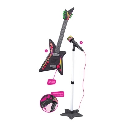 Microfone&#x20;e&#x20;Guitarra&#x20;Musical&#x20;Emilly&#x20;Vick&#x20;&#x2013;&#x20;Preto&#x20;&#x2F;&#x20;Dos&#x20;Rosa