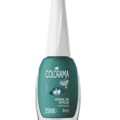Esmalte de unhas Colorama verde escuro em embalagem de vidro com tampa branca