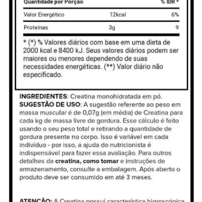 Creatina&#x20;Monohidratada&#x20;Growth&#x20;Supplements&#x20;250g&#x20;Sem&#x20;sabor